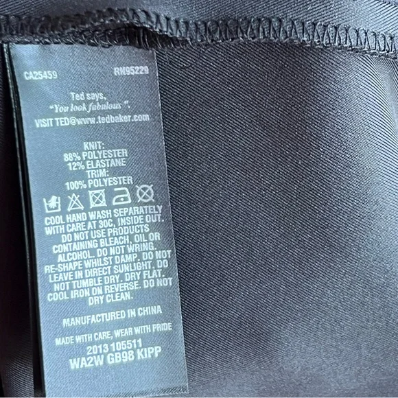 🟣SOLD🟣$375 Ted Baker Black Kipp Mesh Back Mini Dress Size 4 - Picture 7 of 13